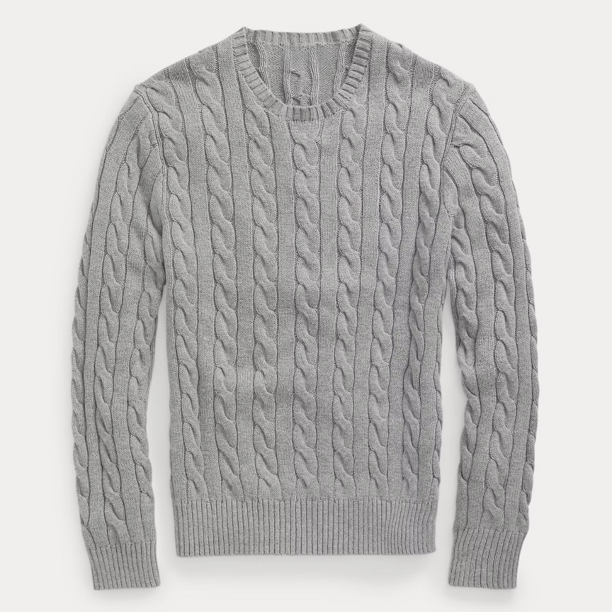 Pull en coton tricoté doux à torsades – pull basique intemporel et élégant