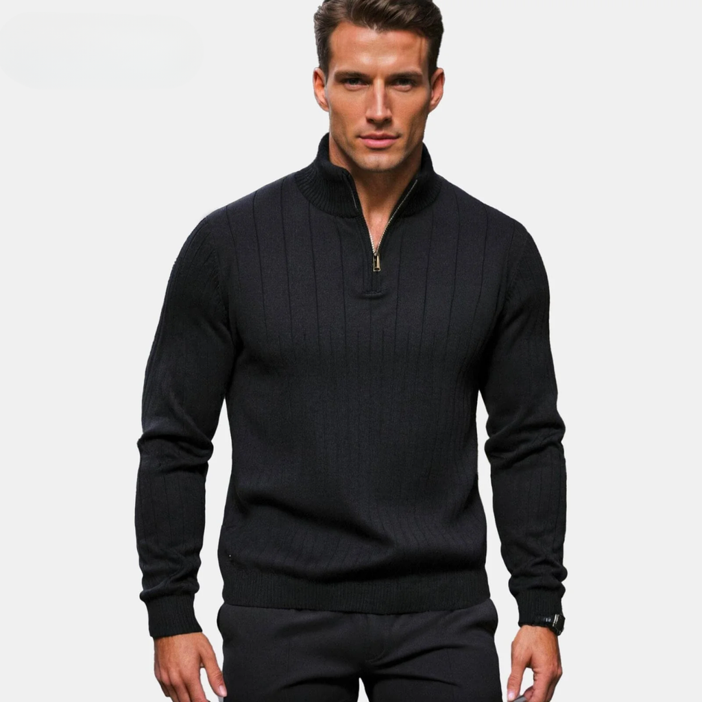 Pull en maille zippé pour homme – pull zippé en soldes
